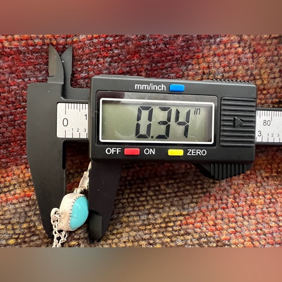 ❤️ Kingman Turquoise Brushed Sterling Southwestern 20” Adj Necklace 10 Gms - Picture 13 of 15